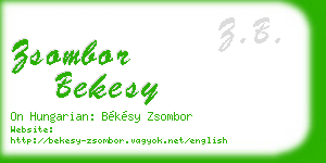 zsombor bekesy business card