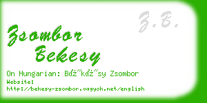 zsombor bekesy business card